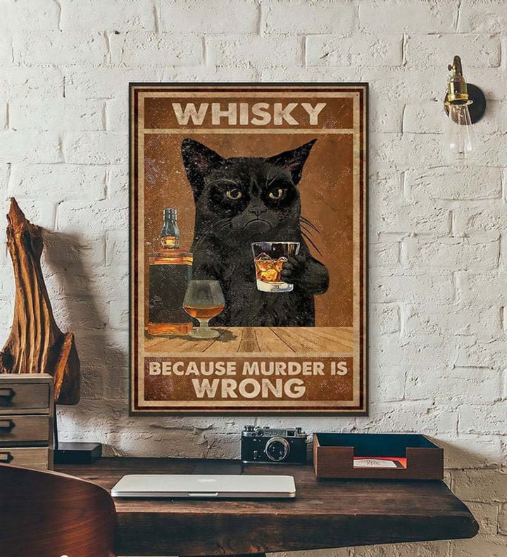 Whiskey Because Murder Is Wrong Canvas Art