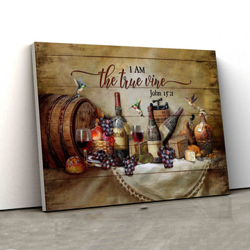 I Am The True Vine Canvas, Kitchen Paintings On Canvas, Wine Canvas, Canvas Grape, Canvas Wall Art