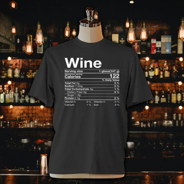 Wine Nutrition Facts Unisex Jersey Tee