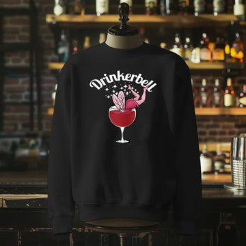 Drinkerbell Fairy Cute Wine Drinking Sweatshirt