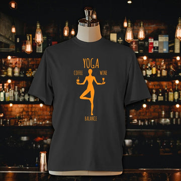 Yoga Balance  Coffee and Wine Unisex Jersey Tee