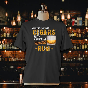 Weekend Forecast Cigars with Chance of Rum Unisex Jersey Tee