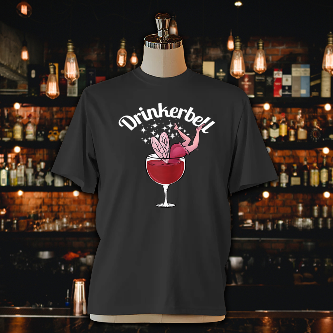 Drinkerbell Fairy Cute Wine Drinking Unisex Jersey Tee