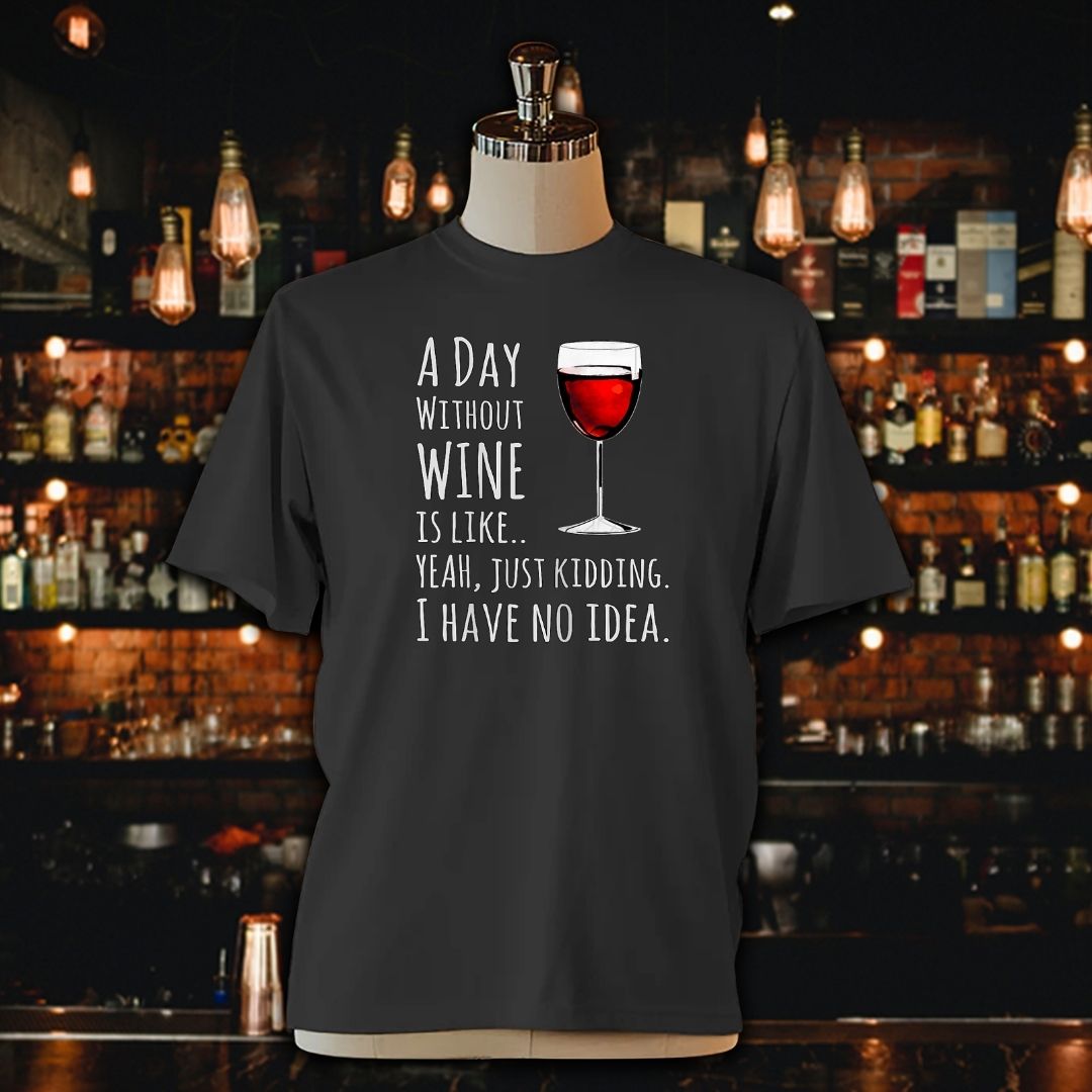 A Day Without Wine Is Like Just Kidding Unisex Jersey Tee