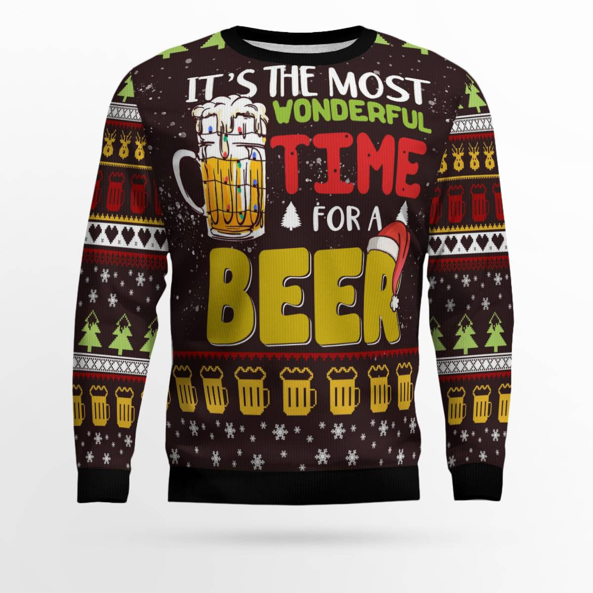 Time For Beer Ugly Christmas Sweater