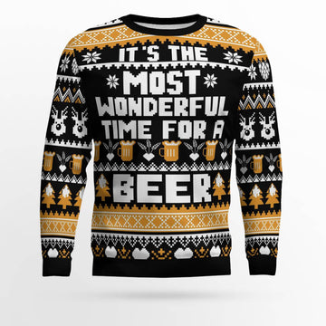 Wonderful Time For A Beer Ugly Christmas Sweater