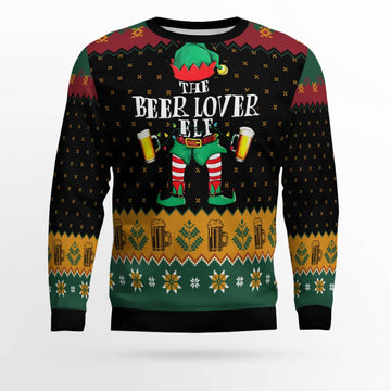 The Beer Lover Elf Ugly Christmas Sweater