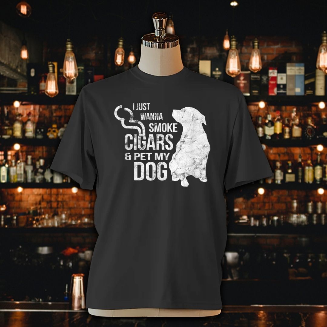 Cigars to Smoke and Pet The Dog Unisex Jersey Tee