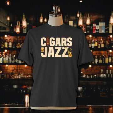 Cigars and Jazz Music Unisex Jersey Tee