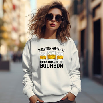 Bourbon Funny Drinking Forecast Drink Sweatshirt