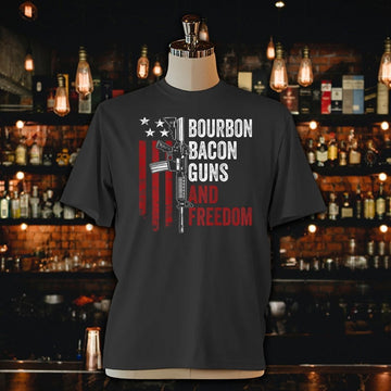 BOURBON BACON GUNS 'FREEDOM Unisex Jersey Tee