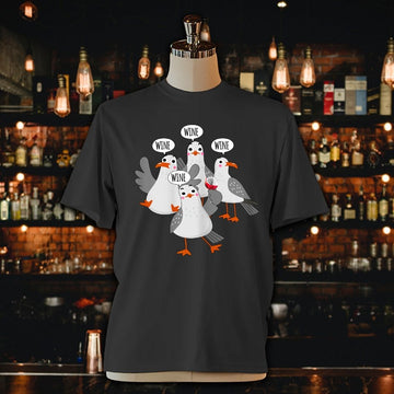 Wine! Wine! Wine! Seagull Unisex Jersey Tee