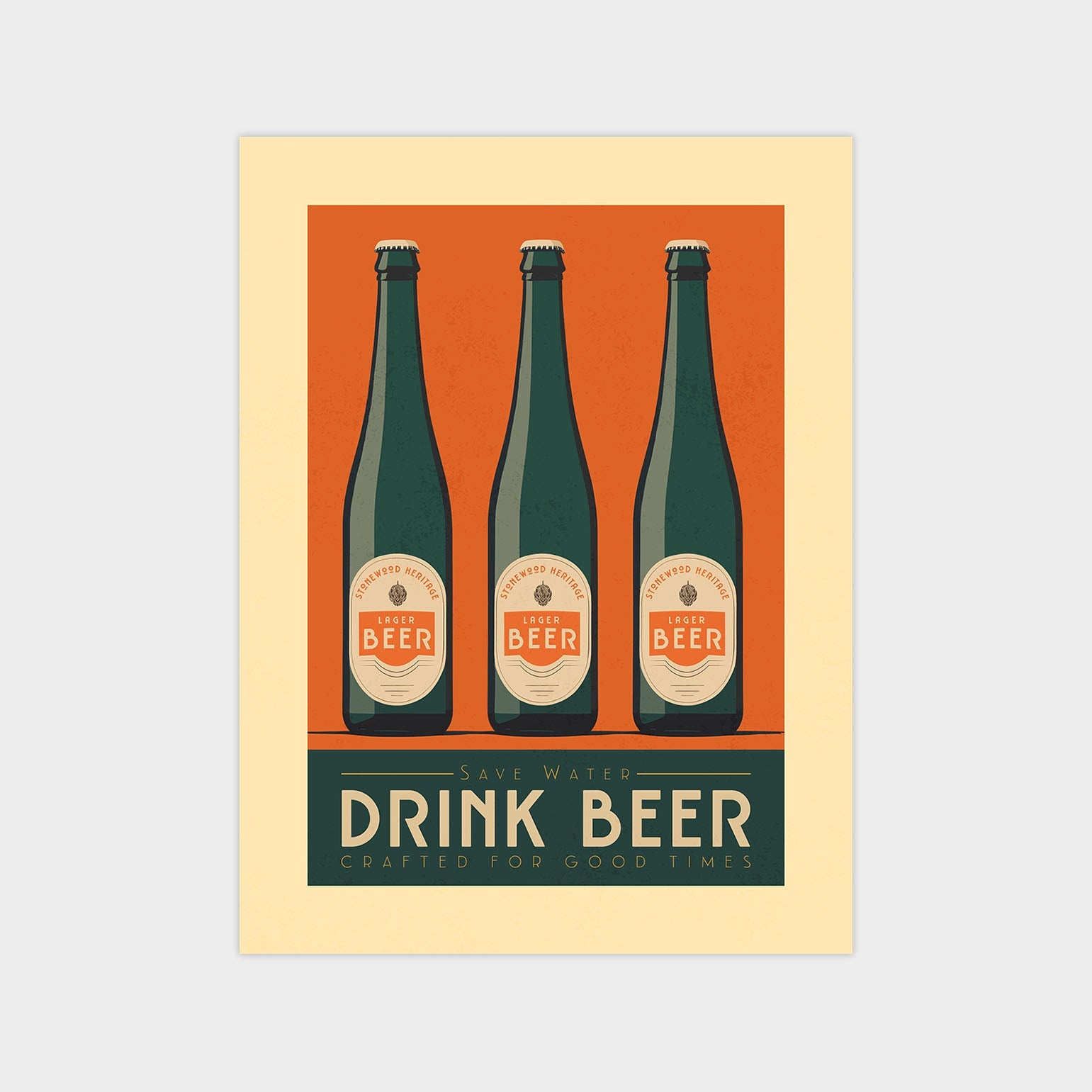 Beer - Vintage Cocktail Poster