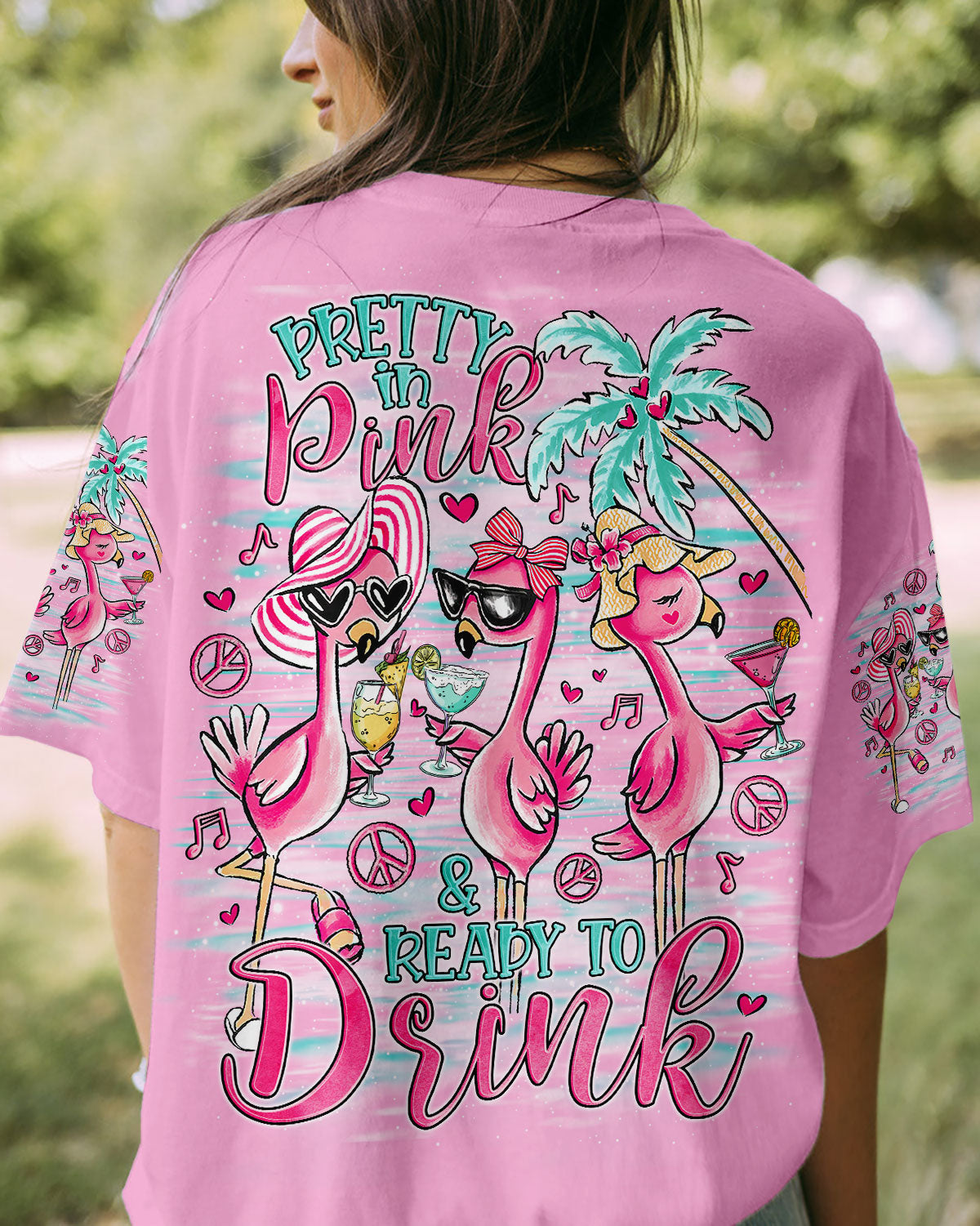 PRETTY IN PINK FLAMINGO ALL OVER PRINT - TLNO1906241