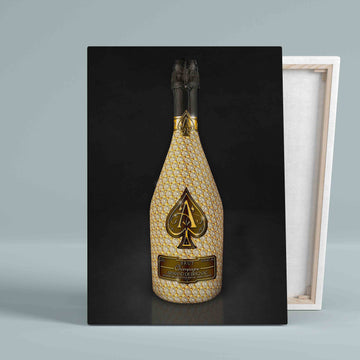 Golden Ace Of Spade Canvas, Wine Lover Canvas, Wine Canvas, Canvas Prints, Canvas Wall Art, Gift Canvas