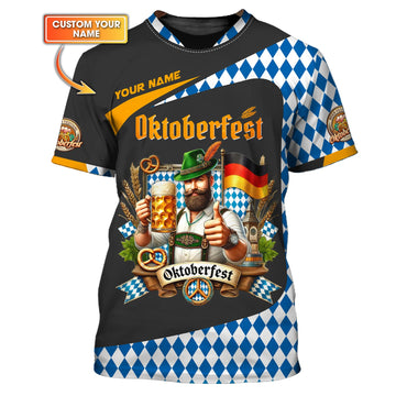 Oktoberfest Custom Name 3D Shirts Beer Festival T-Shirt Gift For Oktoberfest Lovers