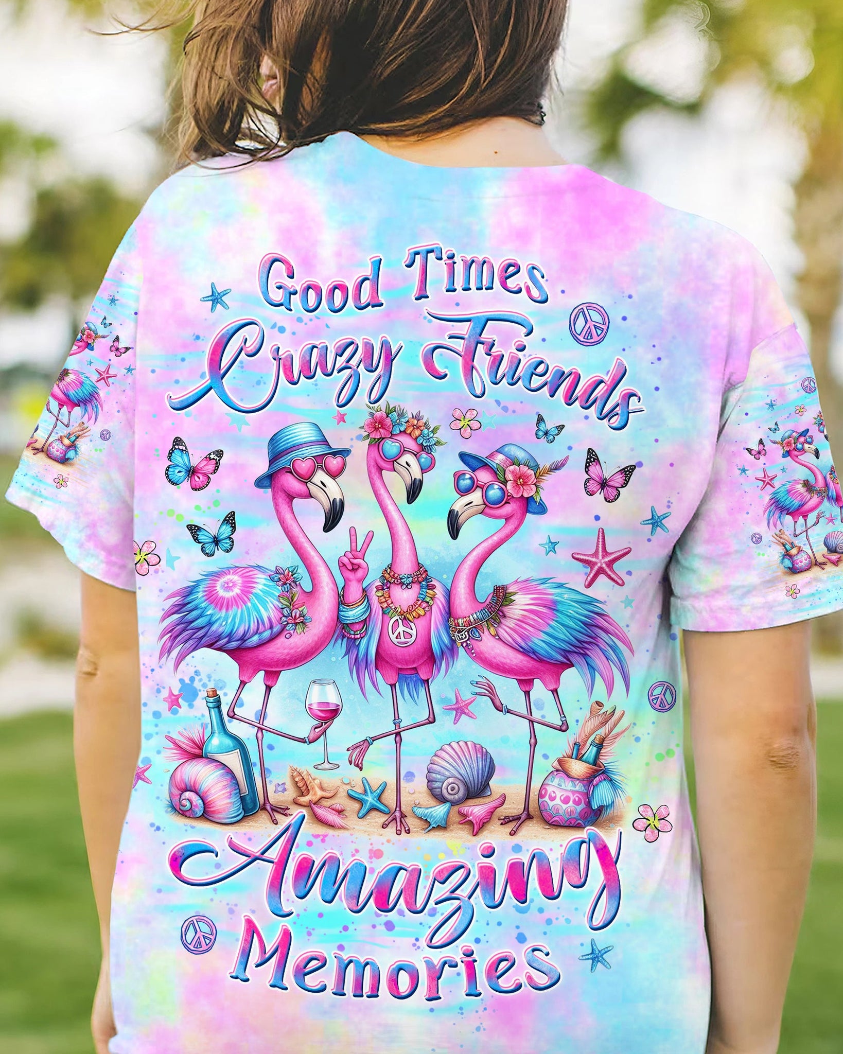 GOOD TIMES CRAZY FRIEND FLAMINGO ALL OVER PRINT - YHKD2905244