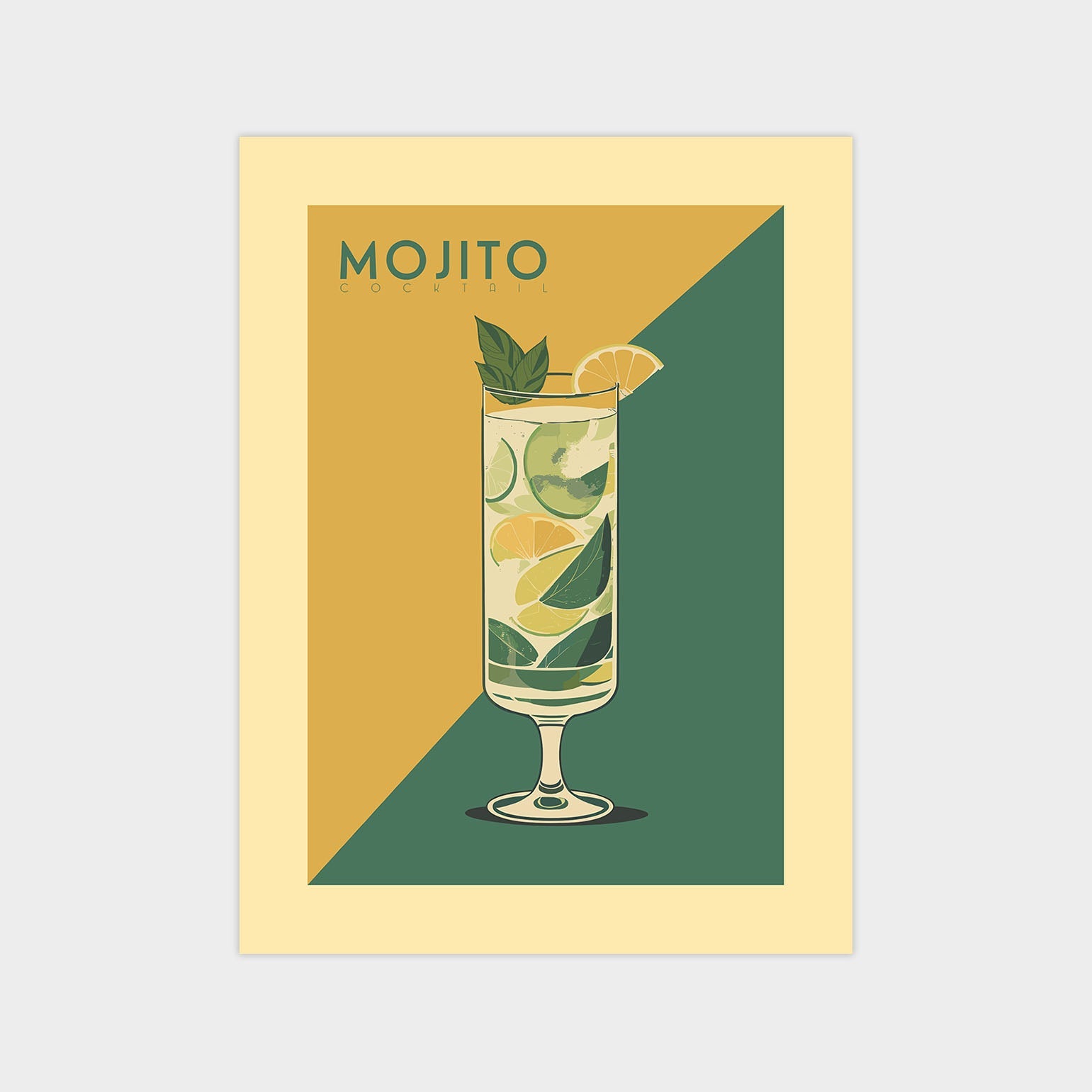 Mojito - Vintage Cocktail Poster