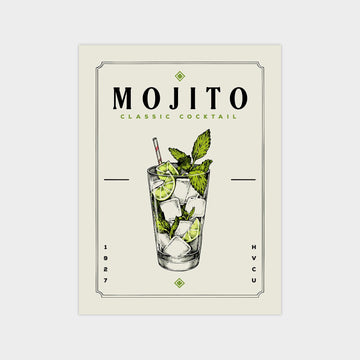 Mojito - Minimalist Cocktail Poster