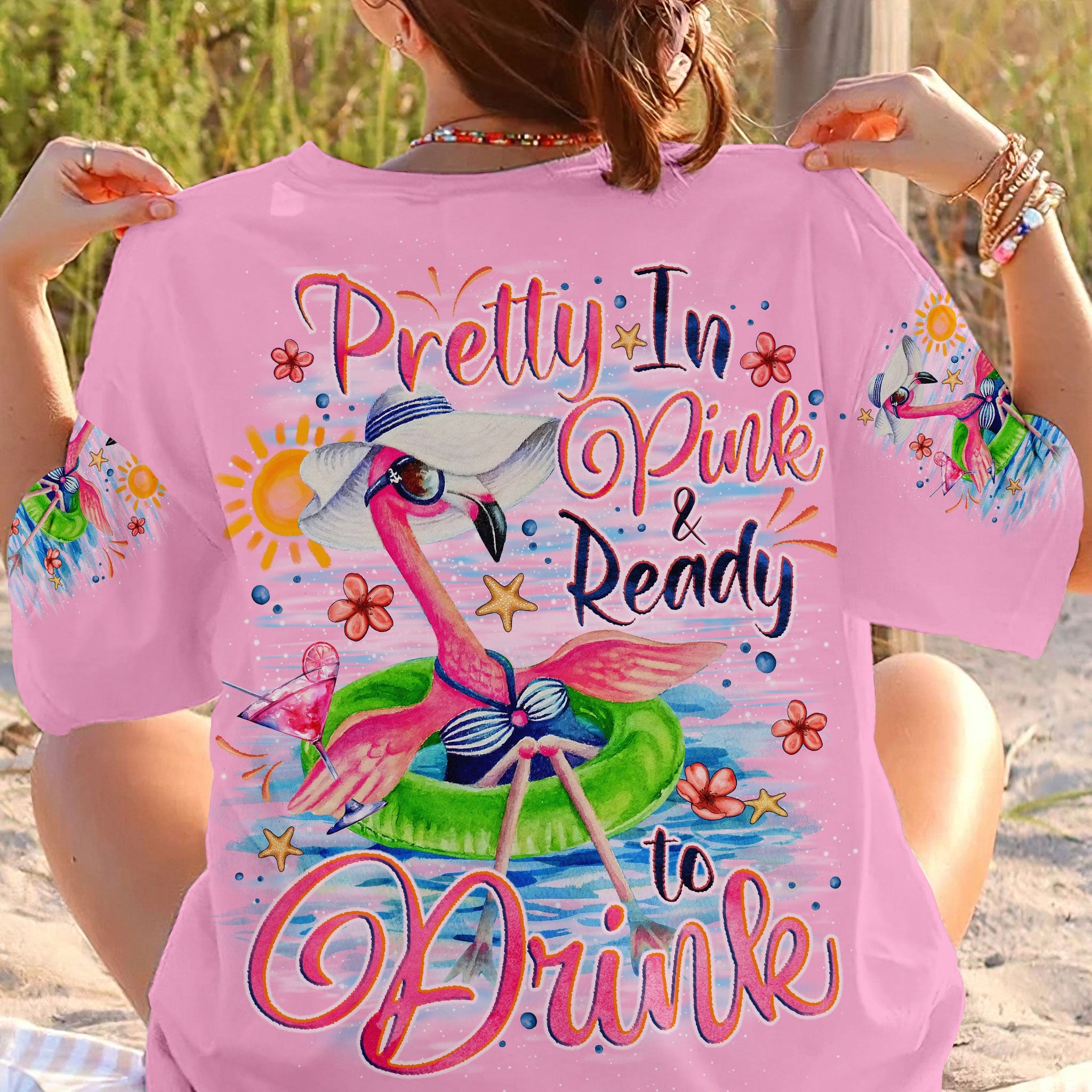 PRETTY IN PINK FLAMINGO ALL OVER PRINT - TLNO1806242