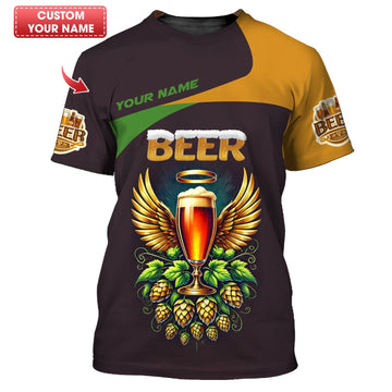 Beer Cup Personalized Name Shirt Custom Gift For Beer Lovers