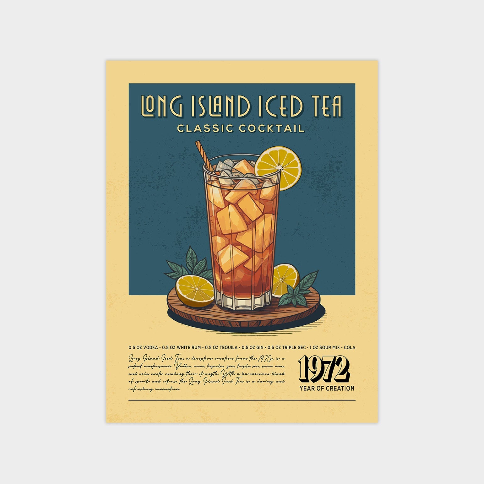 Long Island Iced Tea- Classic Cocktail Poster