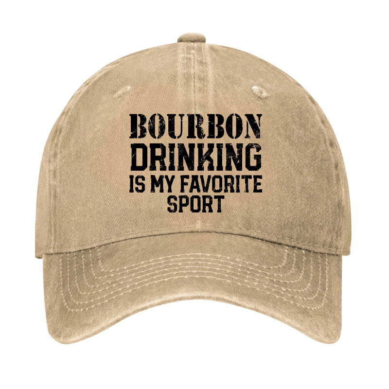 Bourbon Drinking Is My Favorite Sport Funny Alcohol Cap